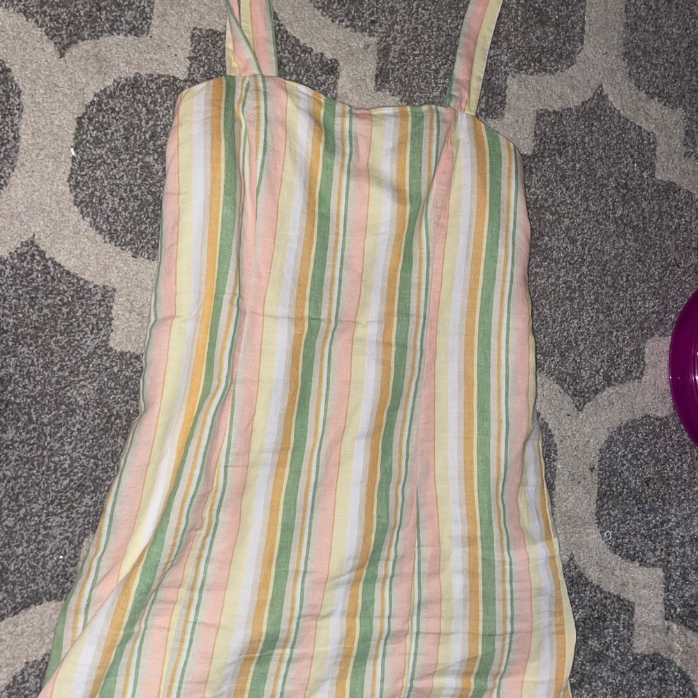 Striped multicolor mini dress
